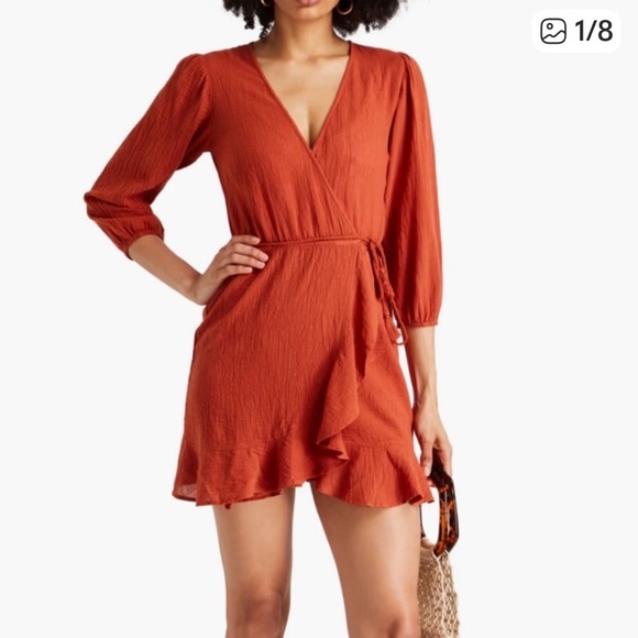 Honorine GREEN Wrap Linen Dress NEVER WORN - Picture 2 of 3